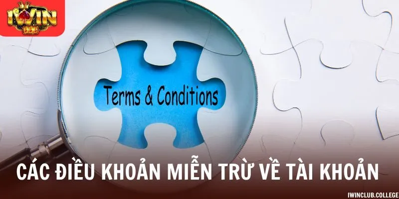 Nhà cái quy định các điều khoản miễn trừ về tài khoản